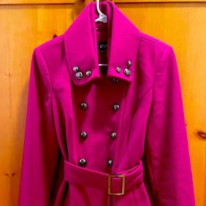Black River - Burgandy Double Breasted Pea Coat